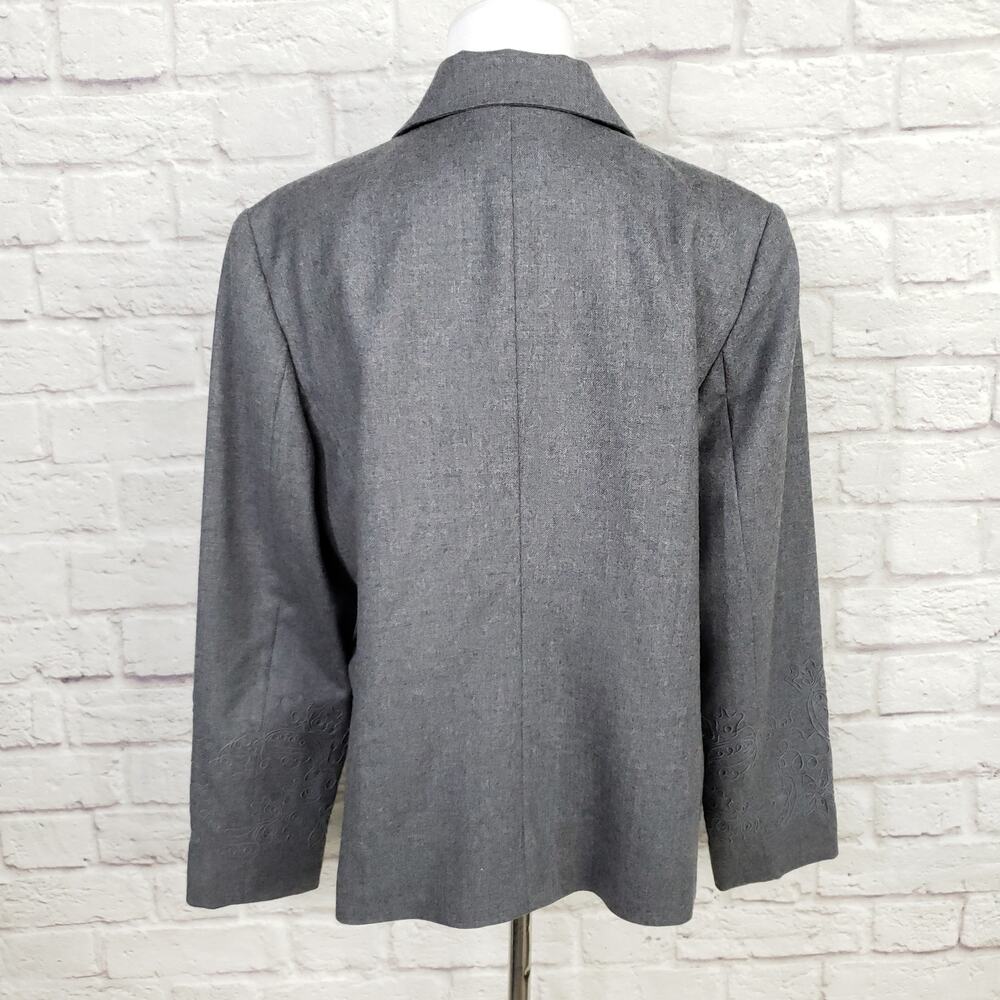 Pendleton Gray Wool Blazer Jacket Embroidered Sou… - image 7